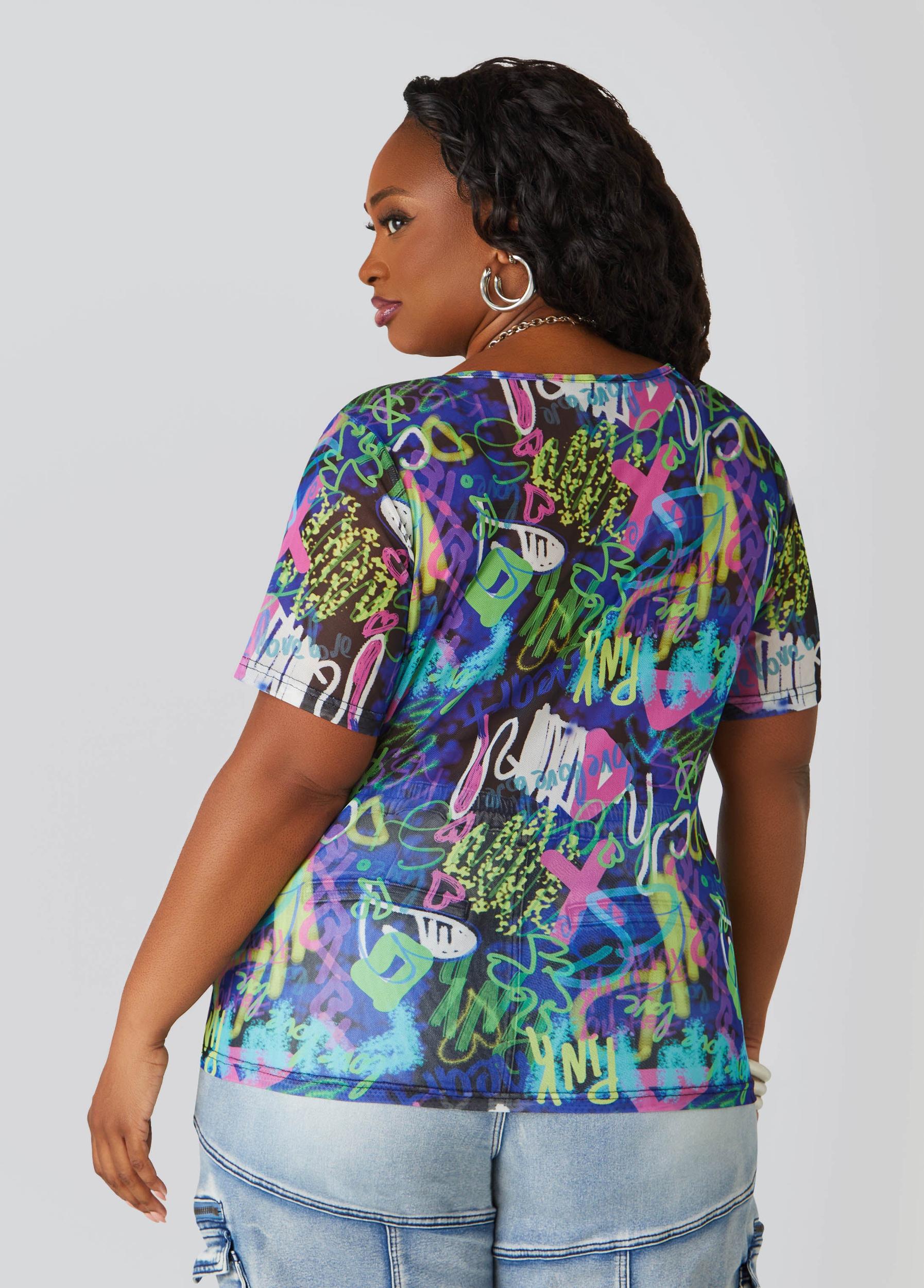 Printed Mesh Tee Product Image