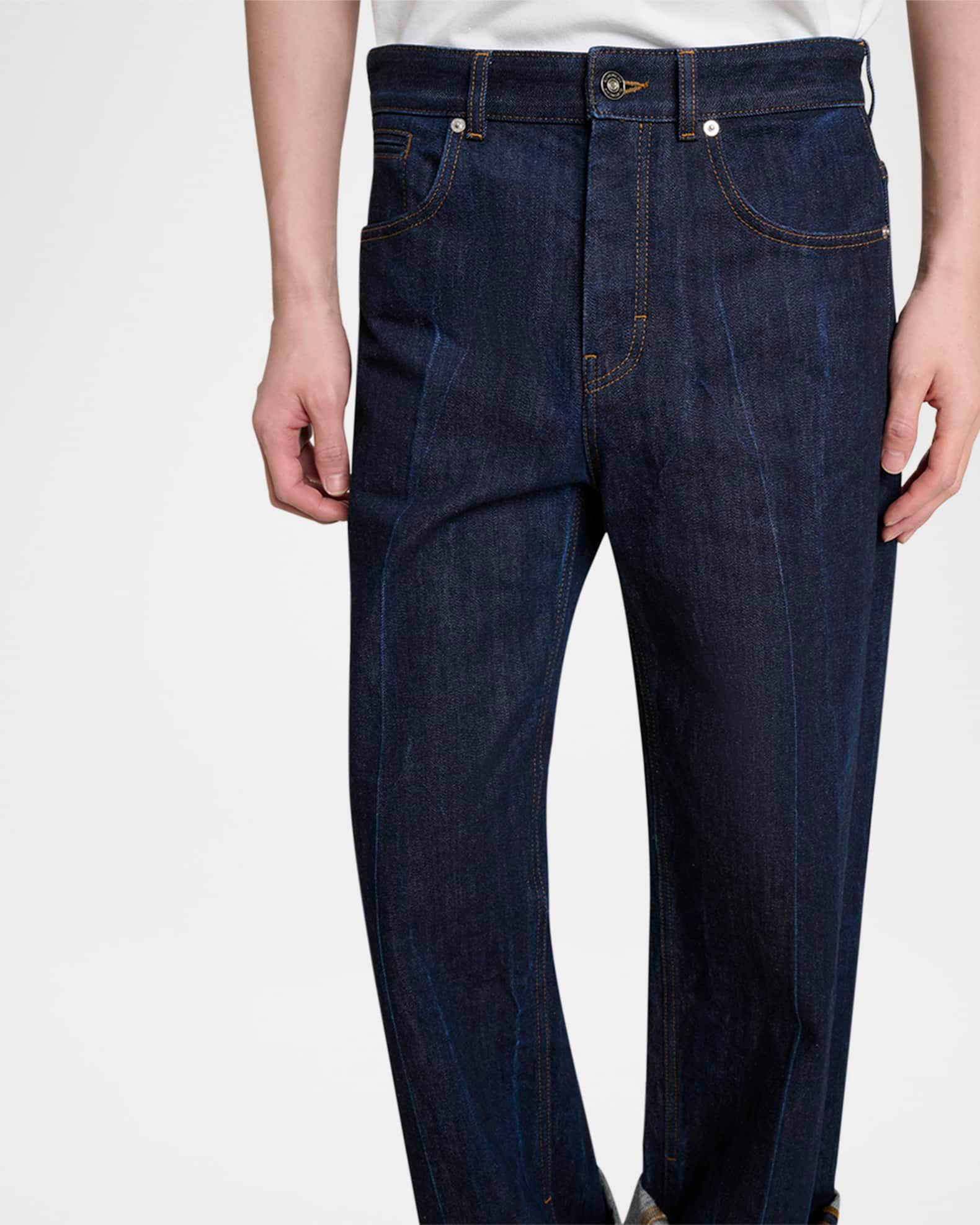 Men's Cuffed Wide-Leg Jeans Product Image
