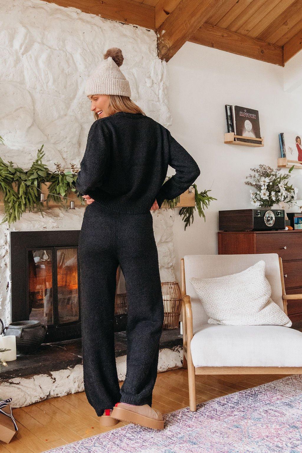 Black Sherpa Lounge Set Product Image