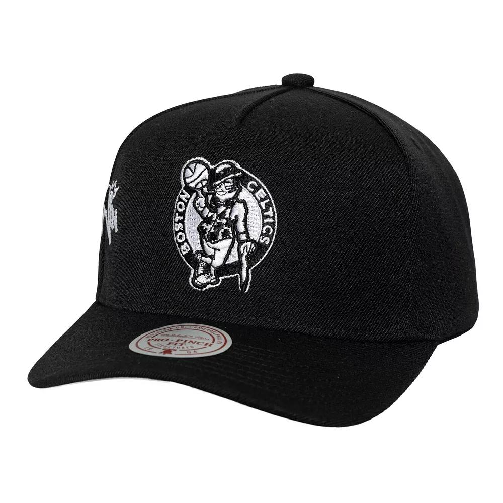 Men's Mitchell & Ness Black Boston Celtics 2008 NBA Finals Born To Win Pro Crown Adjustable Hat Product Image