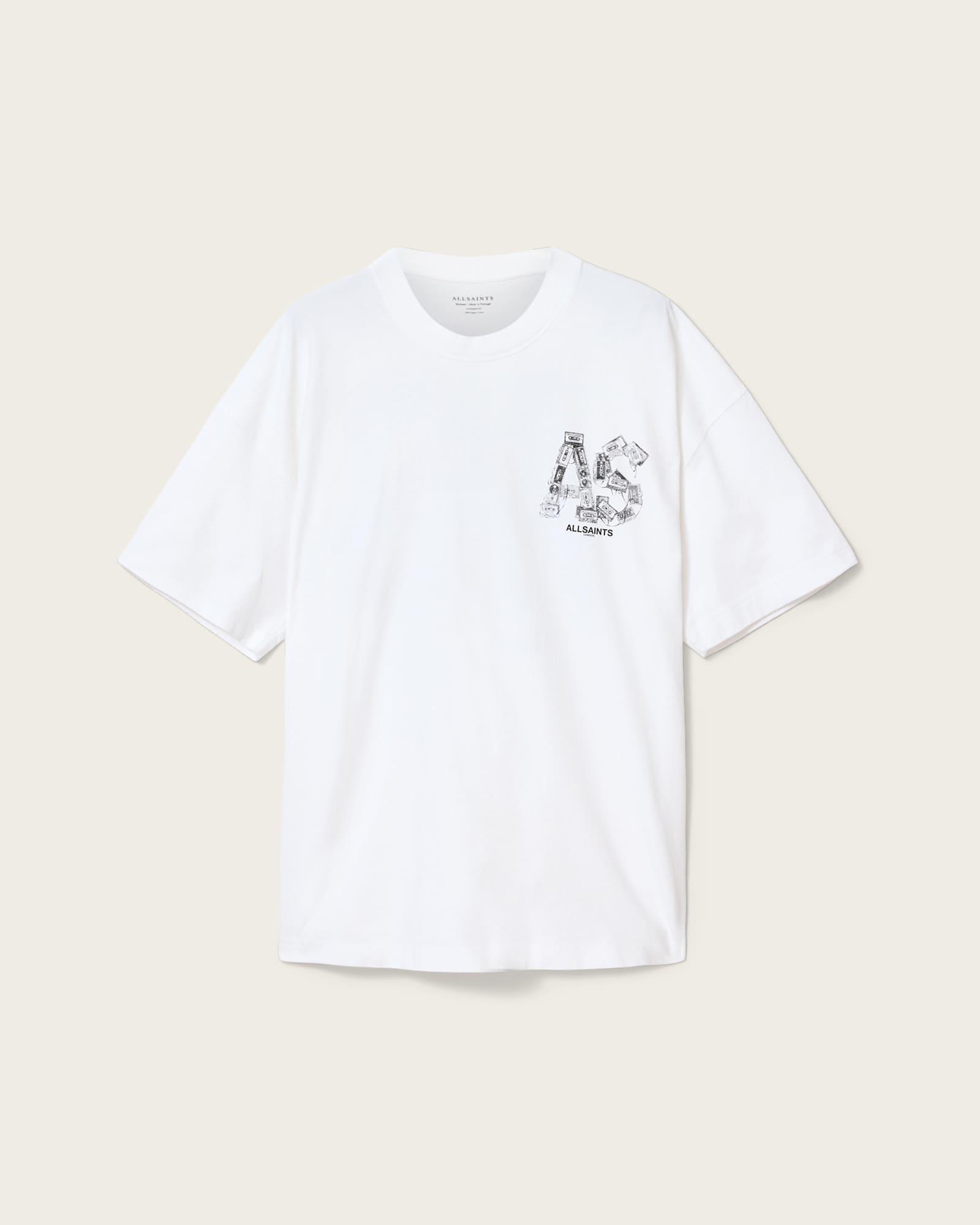 Mixtape Oversized Graphic T-Shirt Optic White | ALLSAINTS US Product Image