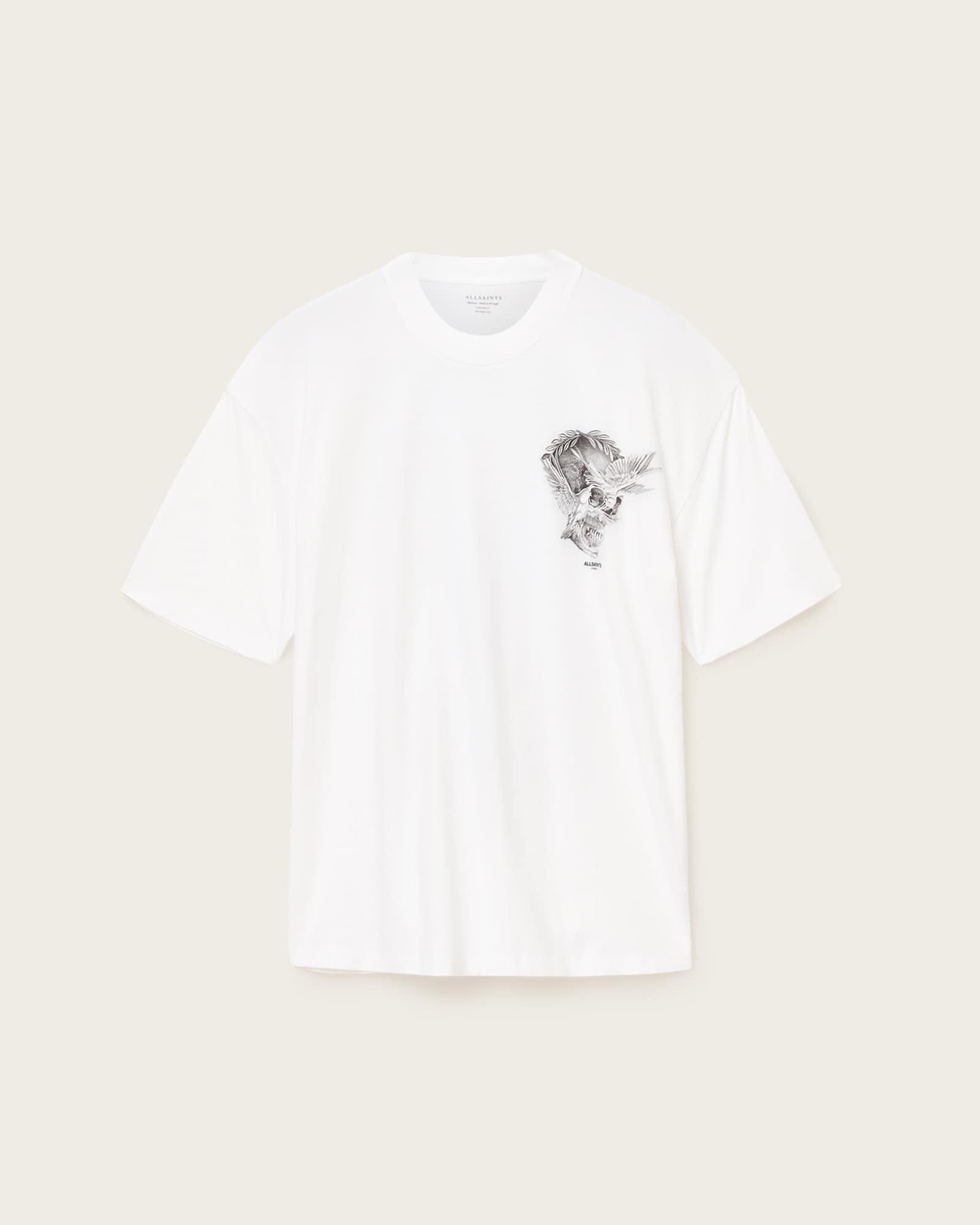 Mysteries Oversized Graphic T-Shirt Optic White | ALLSAINTS US Product Image
