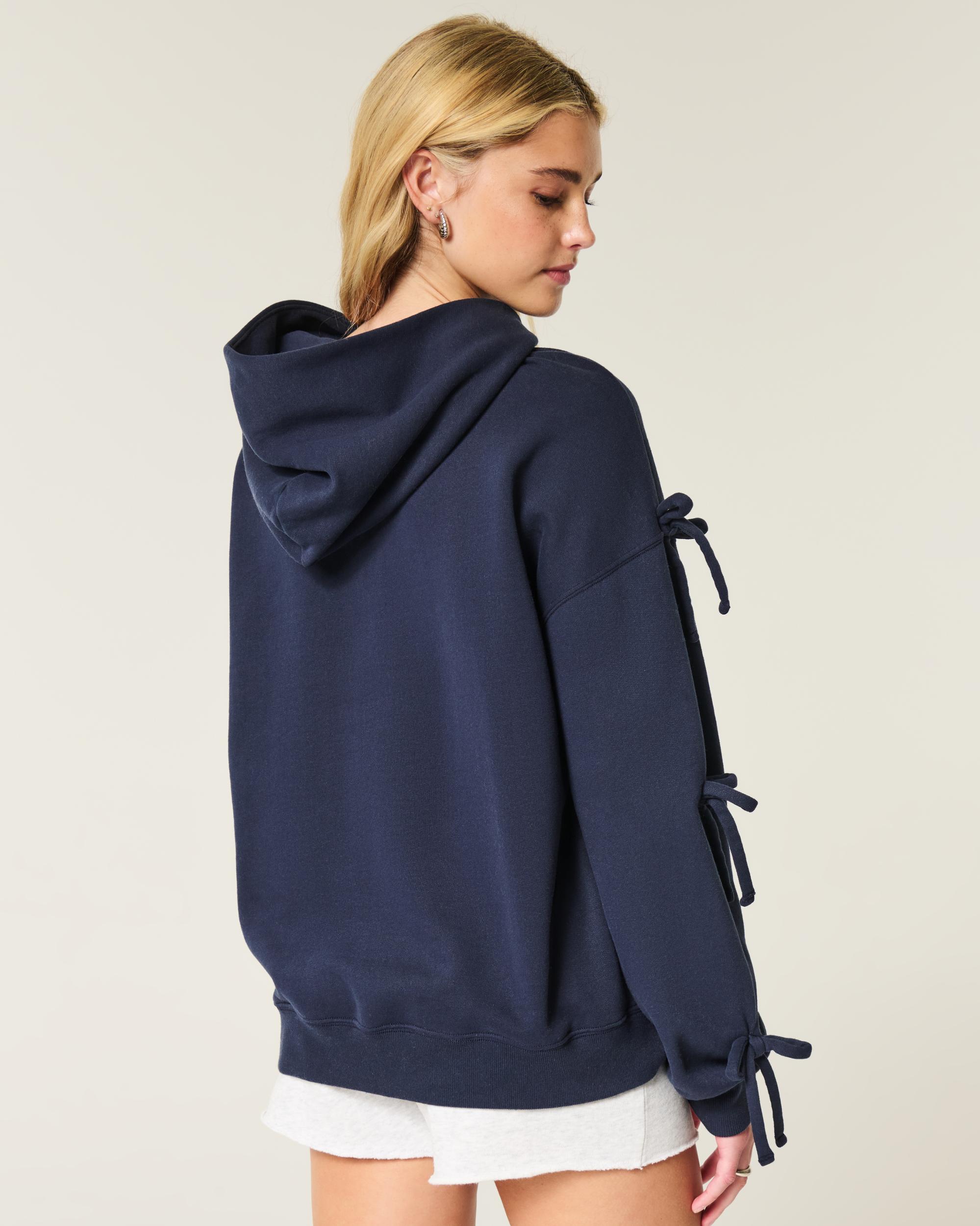 Oversized Bow Sleeve Hoodie Product Image