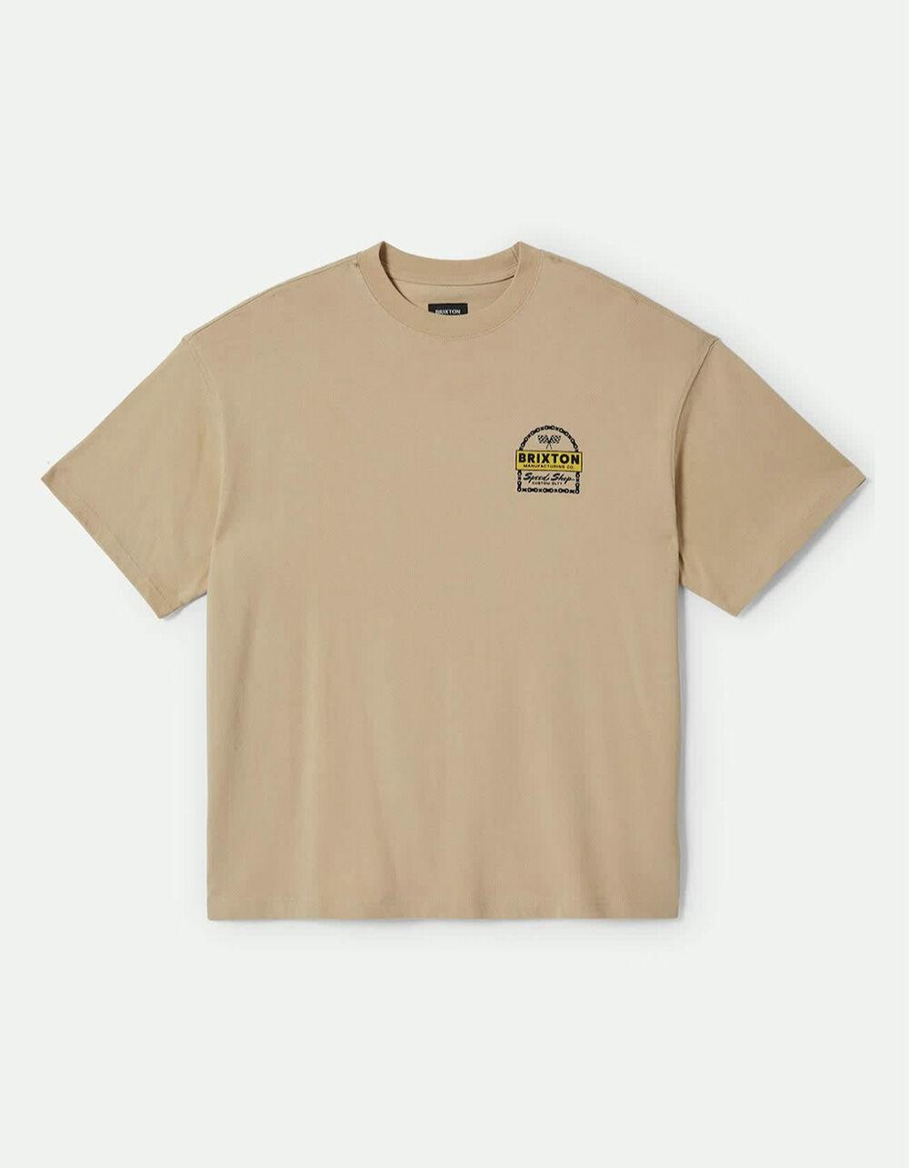 BRIXTON Drayton Mens Heavyweight Relaxed Tee - KHAKI Product Image