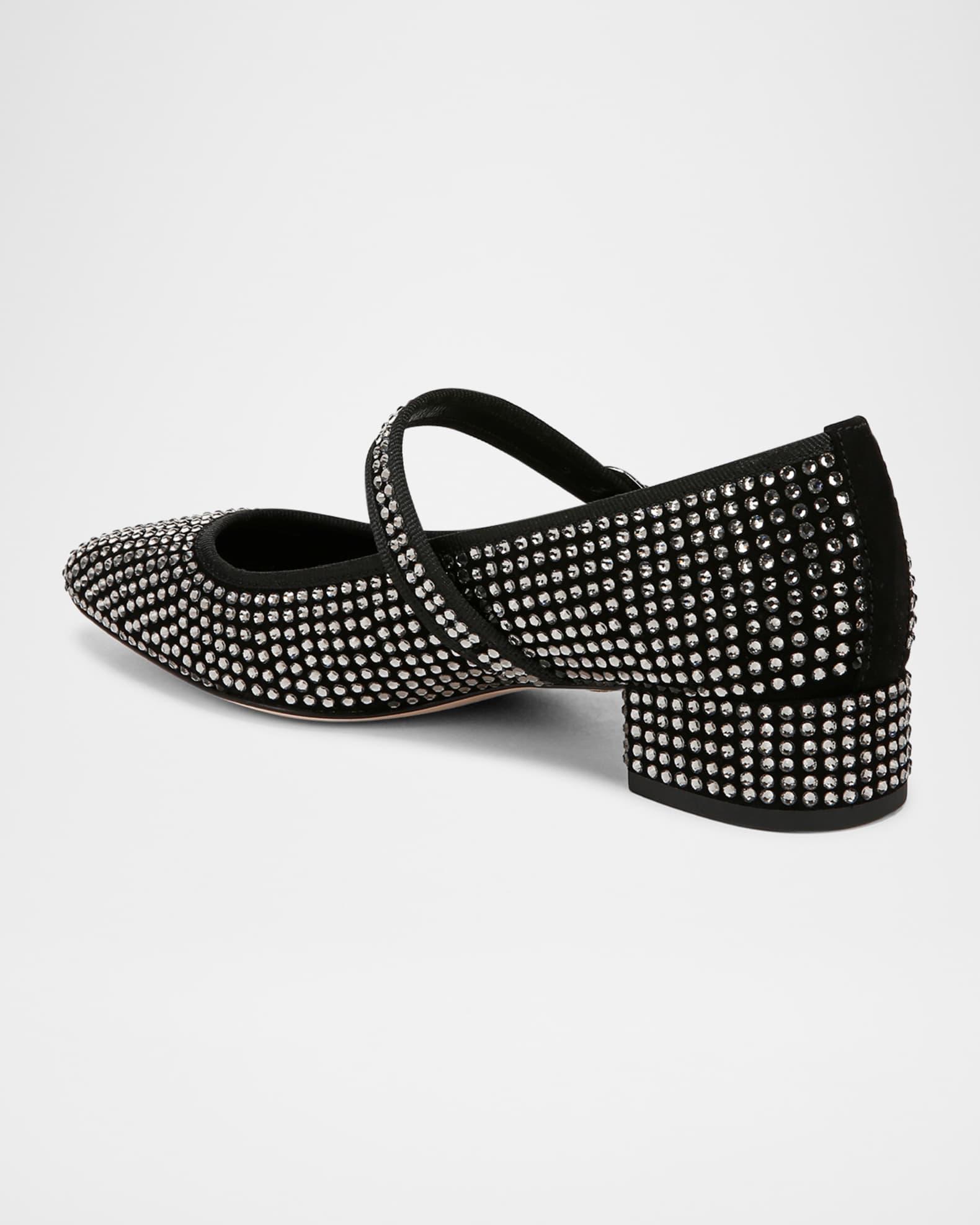 Cade Crystal-Embellished Mary Jane Ballerina Pumps Product Image