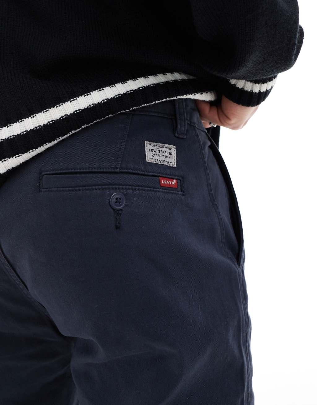 Levi's XX Chino straight garment dye twill pants in navy Product Image