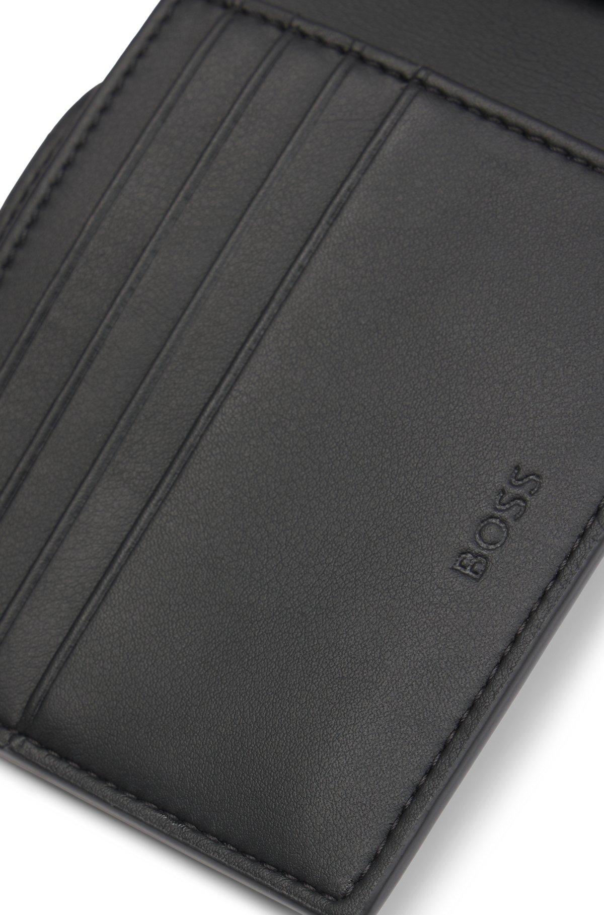 Structured wallet with silver-tone logo Product Image