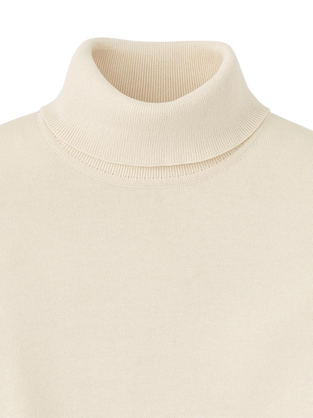 Supima Cotton Turtleneck - Ivory Product Image
