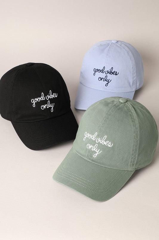 Good Vibes Only Baseball Cap Product Image