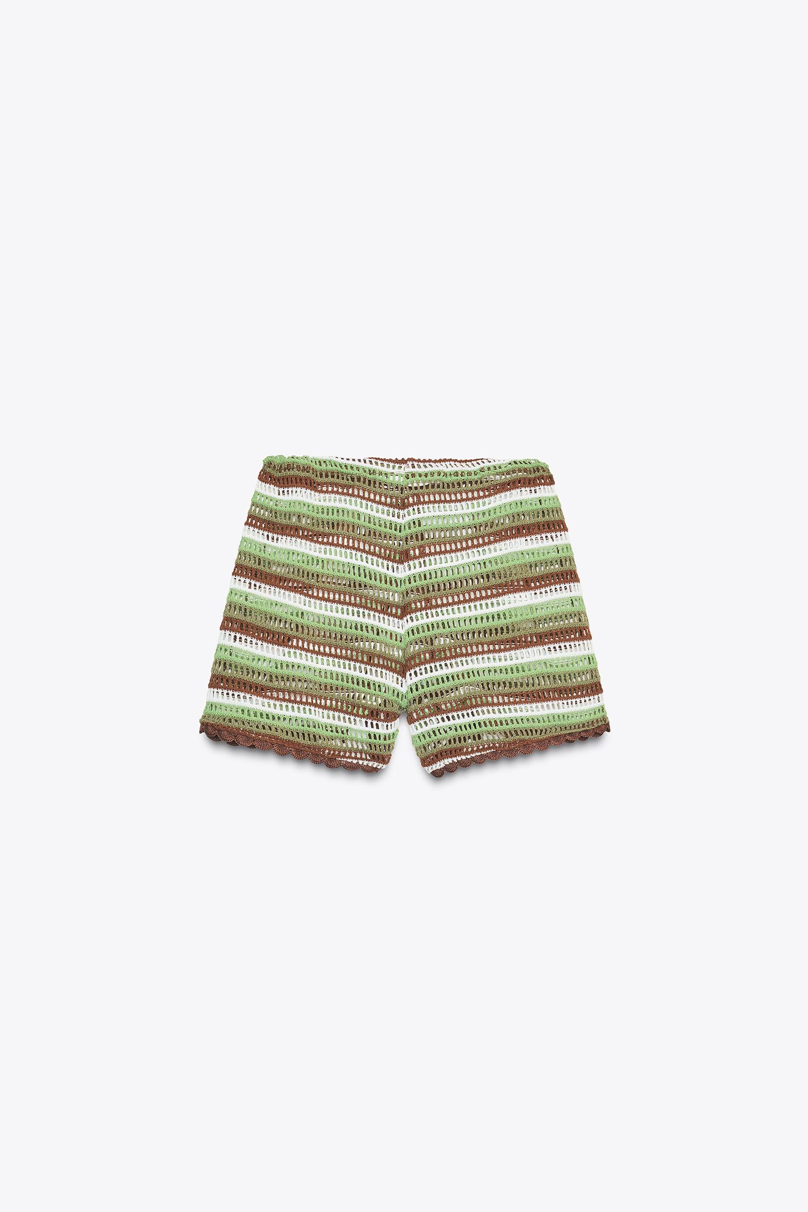 DRAWSTRING CROCHET SHORTS Product Image