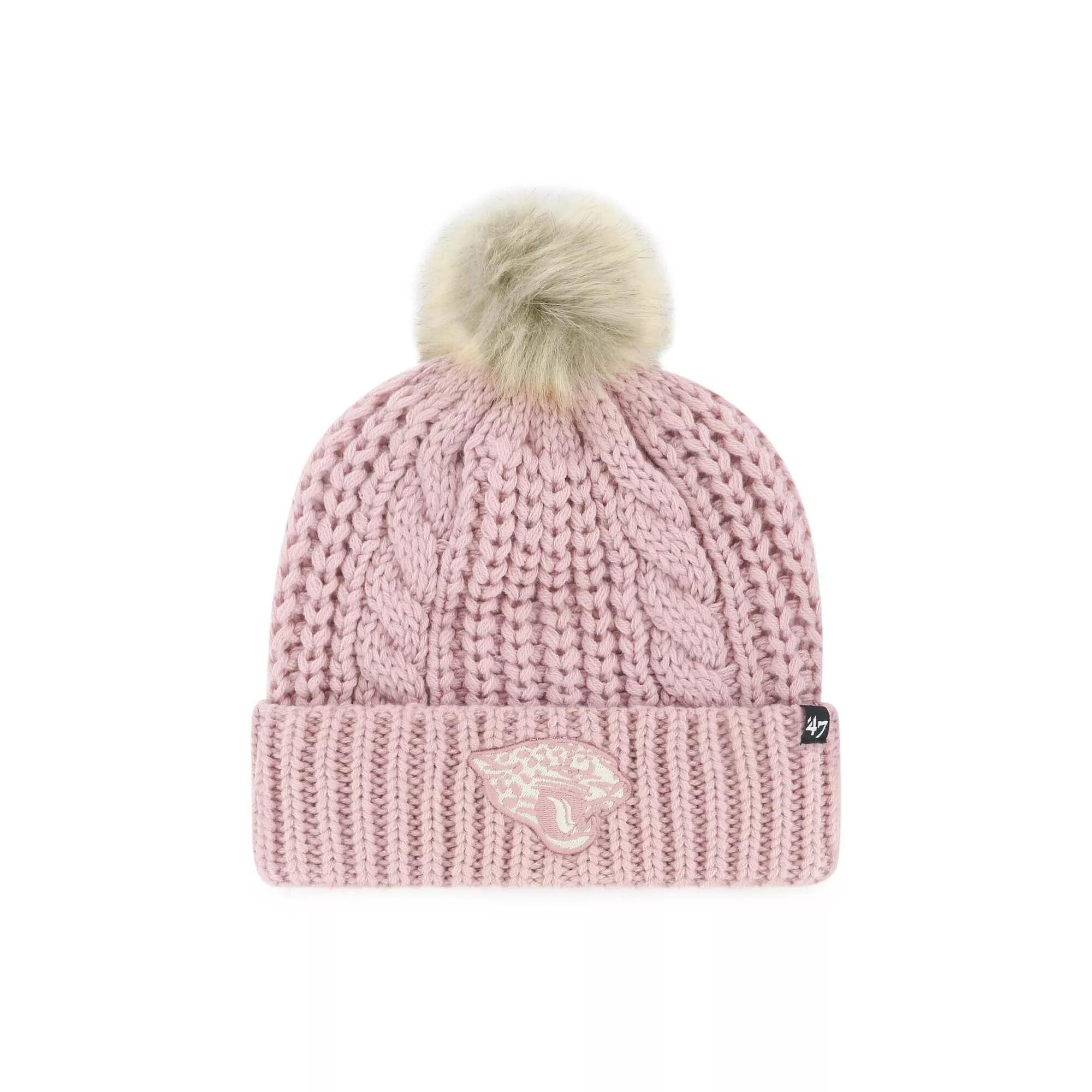 Women's '47 Dusty Rose Jacksonville Jaguars Meeko Cuffed Knit Hat with Pom, Pink Product Image