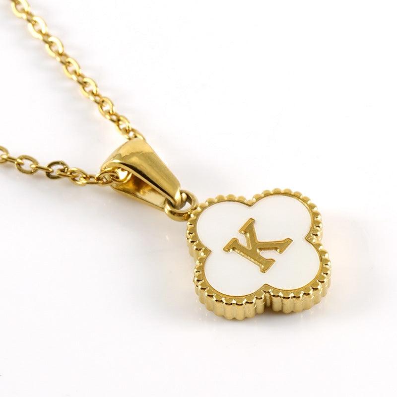 Clover Initial Necklace Product Image
