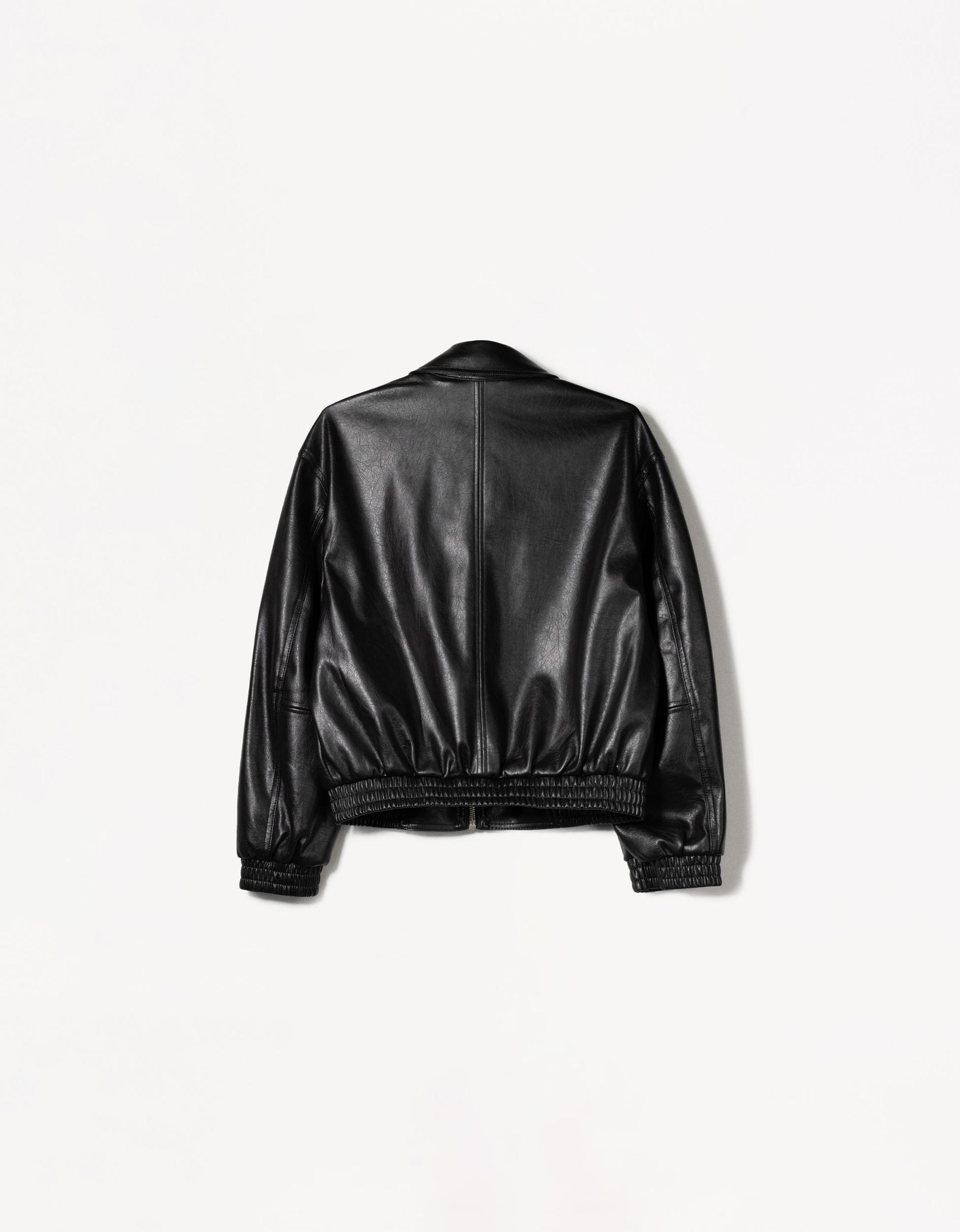 Faux leather oversize jacket Product Image