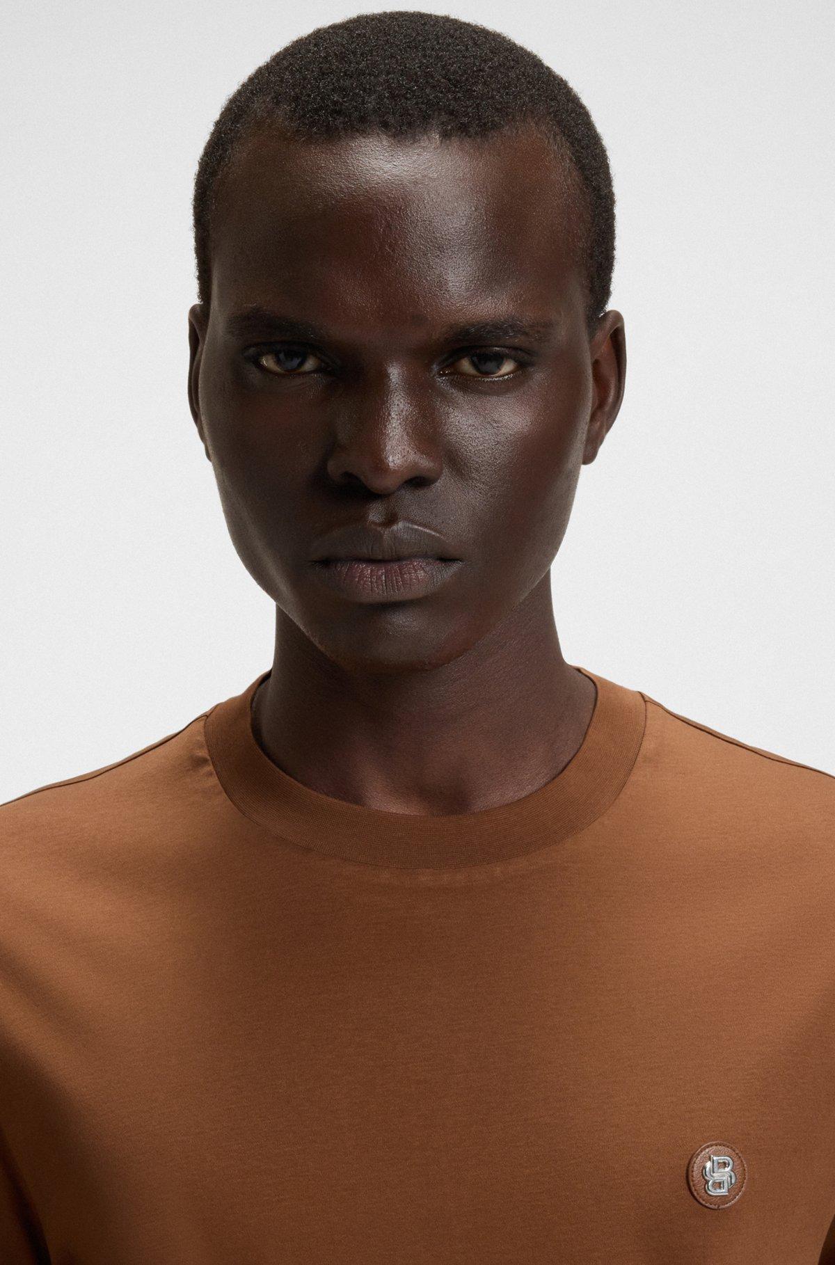 Mercerised-cotton T-shirt with Double B monogram Product Image