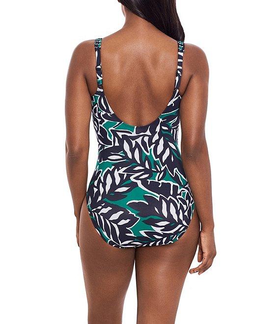 Miraclesuit Palma Verde Sanibel Printed Surplice V-Neck Underwire One Piece Swimsuit Product Image