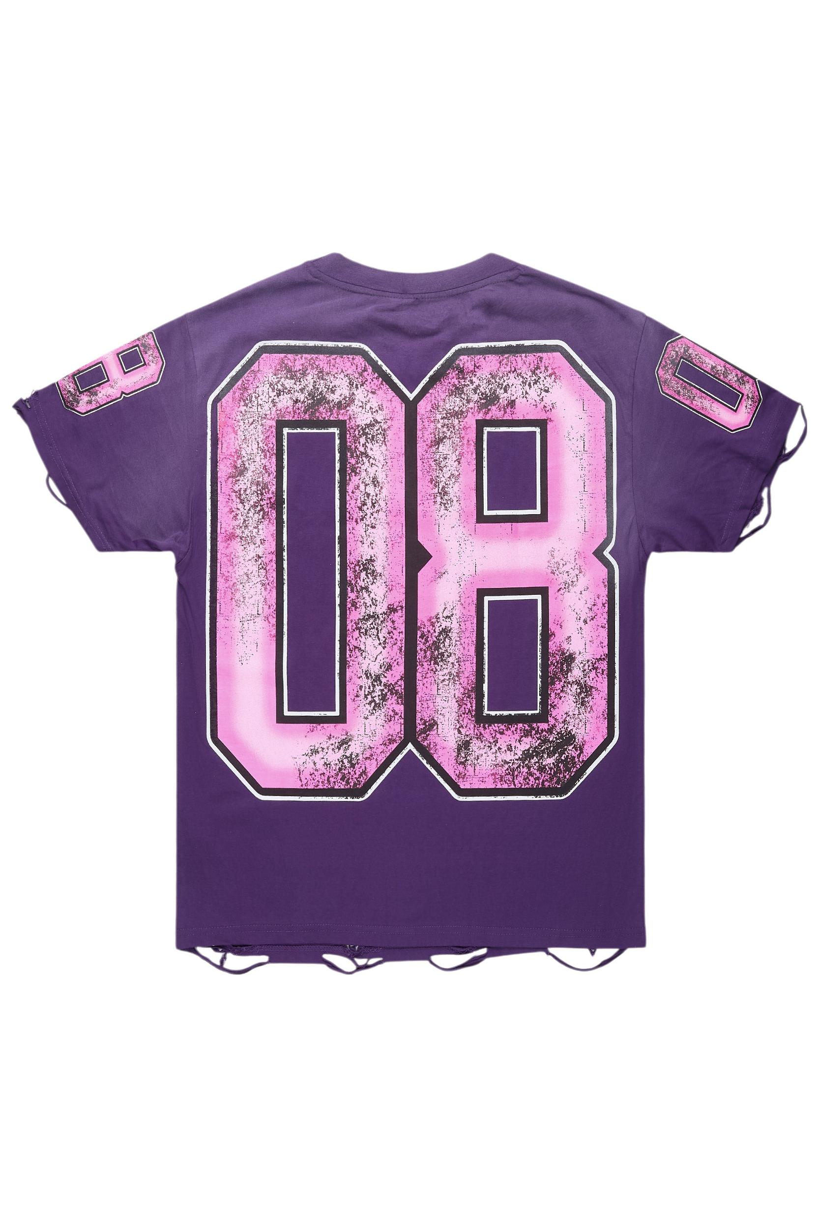 Fields Purple Oversized Graphic T-Shirt Male Product Image