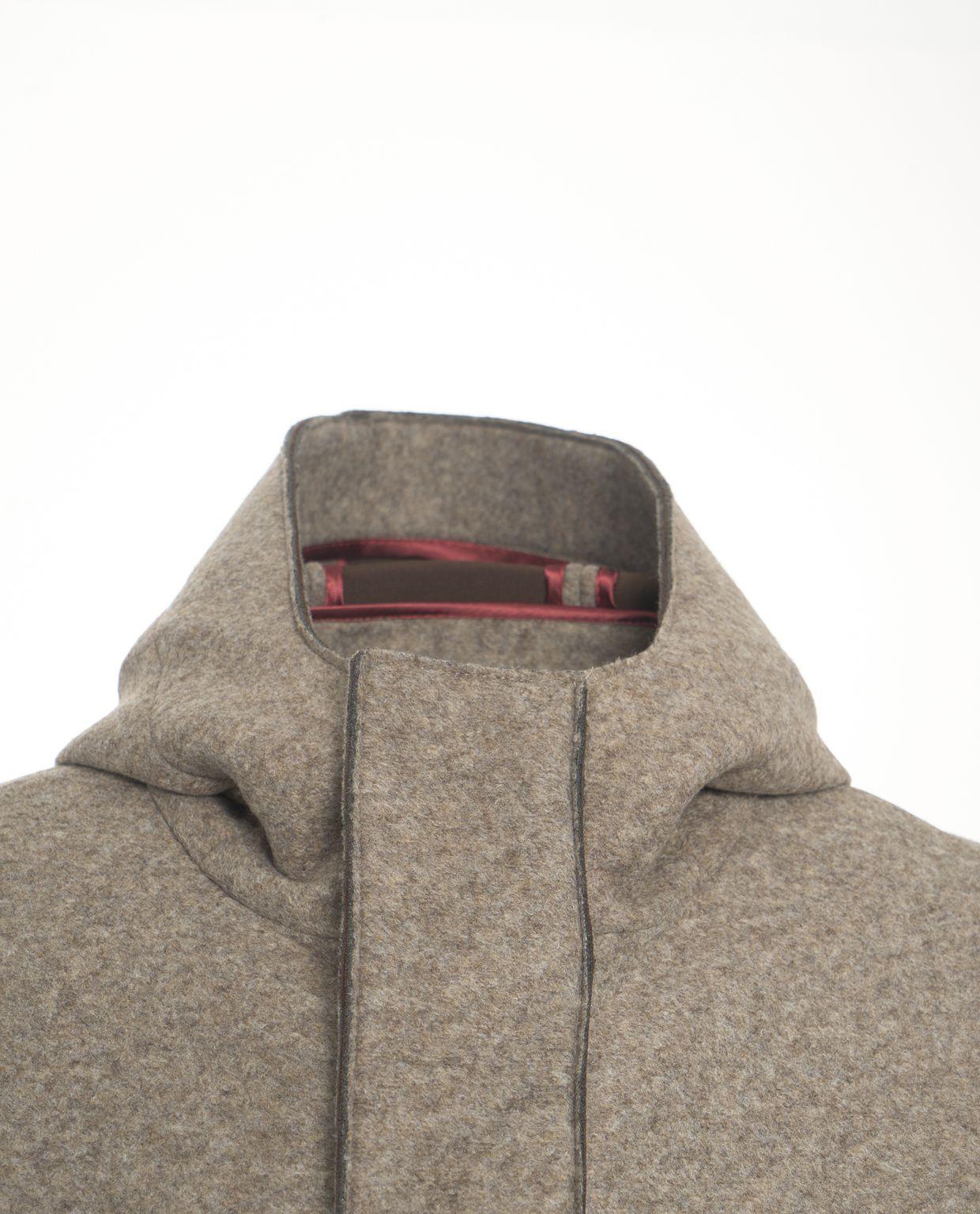 Wool coat with hood Product Image