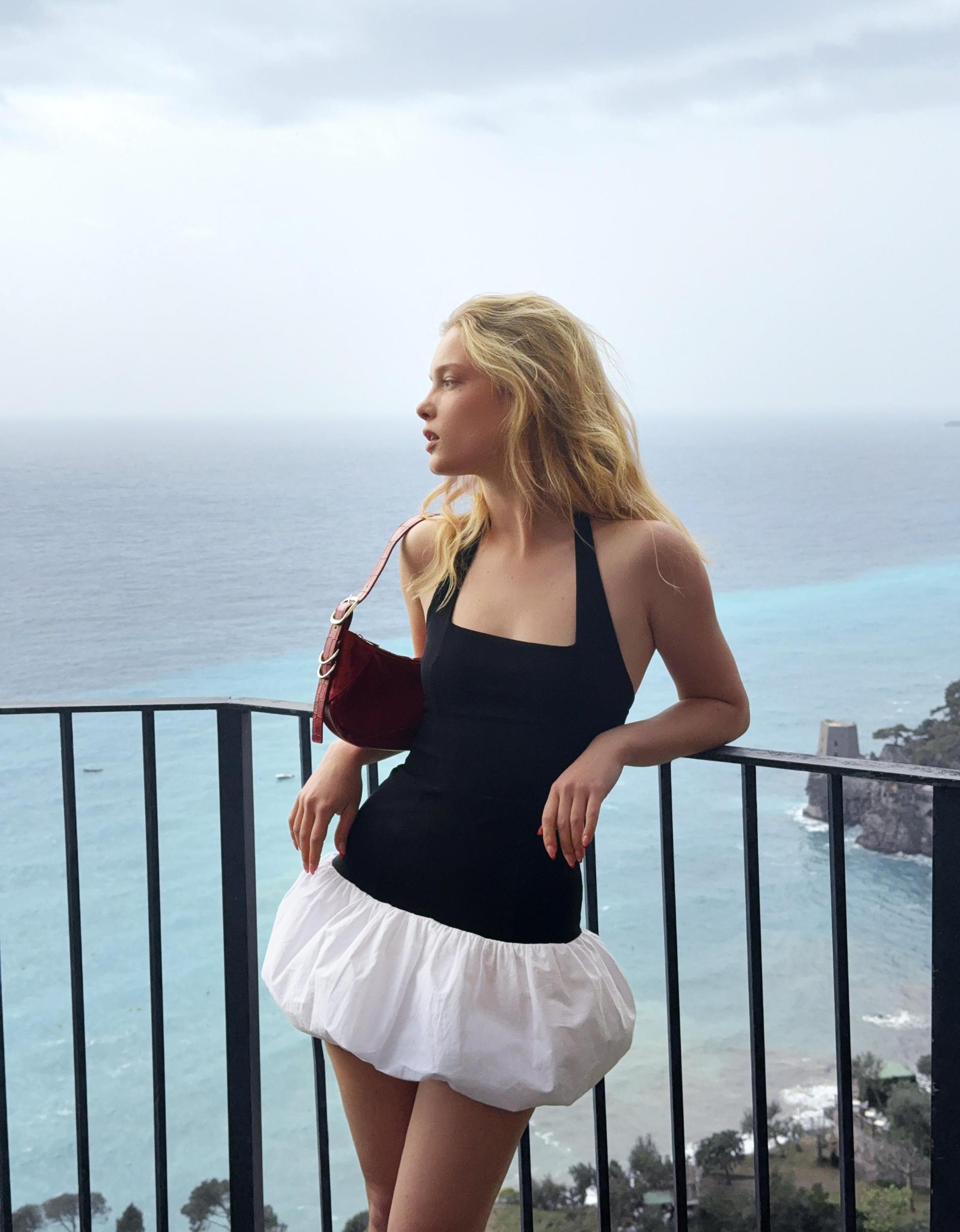 Balloon skirt mini dress Product Image