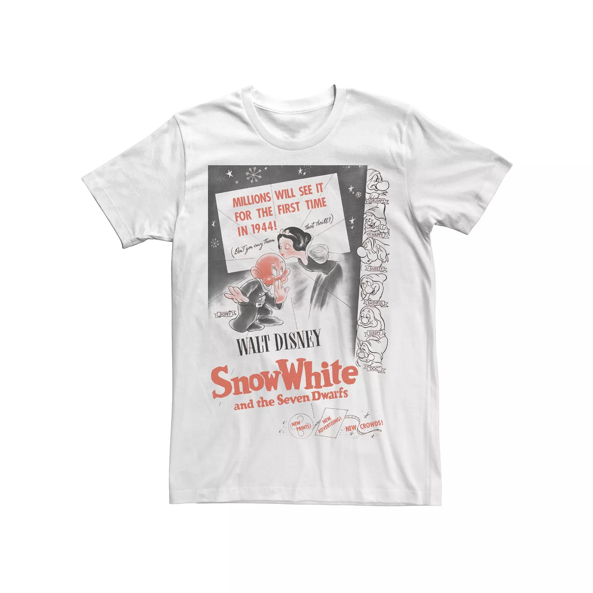 Disney's Snow White And The Seven Dwarfs Vintage Poster Men's Tee,  Product Image