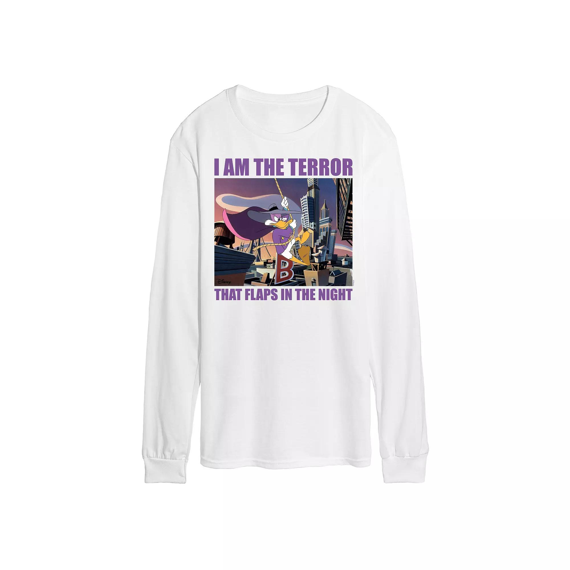 Disney's Darkwing Duck Men's Terror Long Sleeve Graphic Tee,  Product Image
