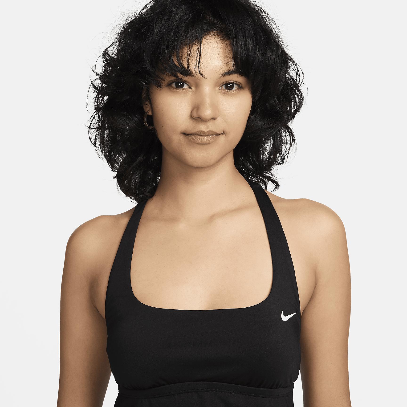 Nike Womens Swim Essential Square-Neck Tankini Top | NESSE304-001 Product Image