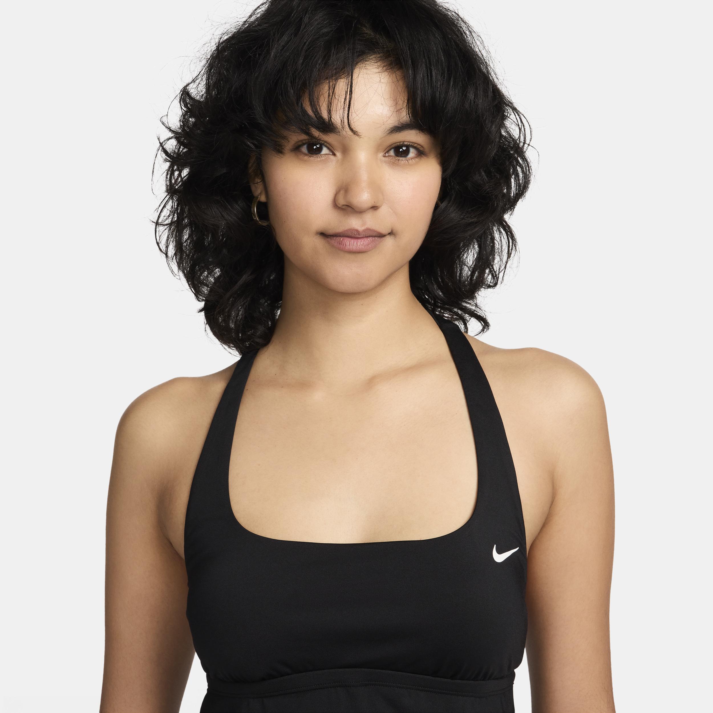 Nike Womens Swim Essential Square-Neck Tankini Top | NESSE304-001 Product Image