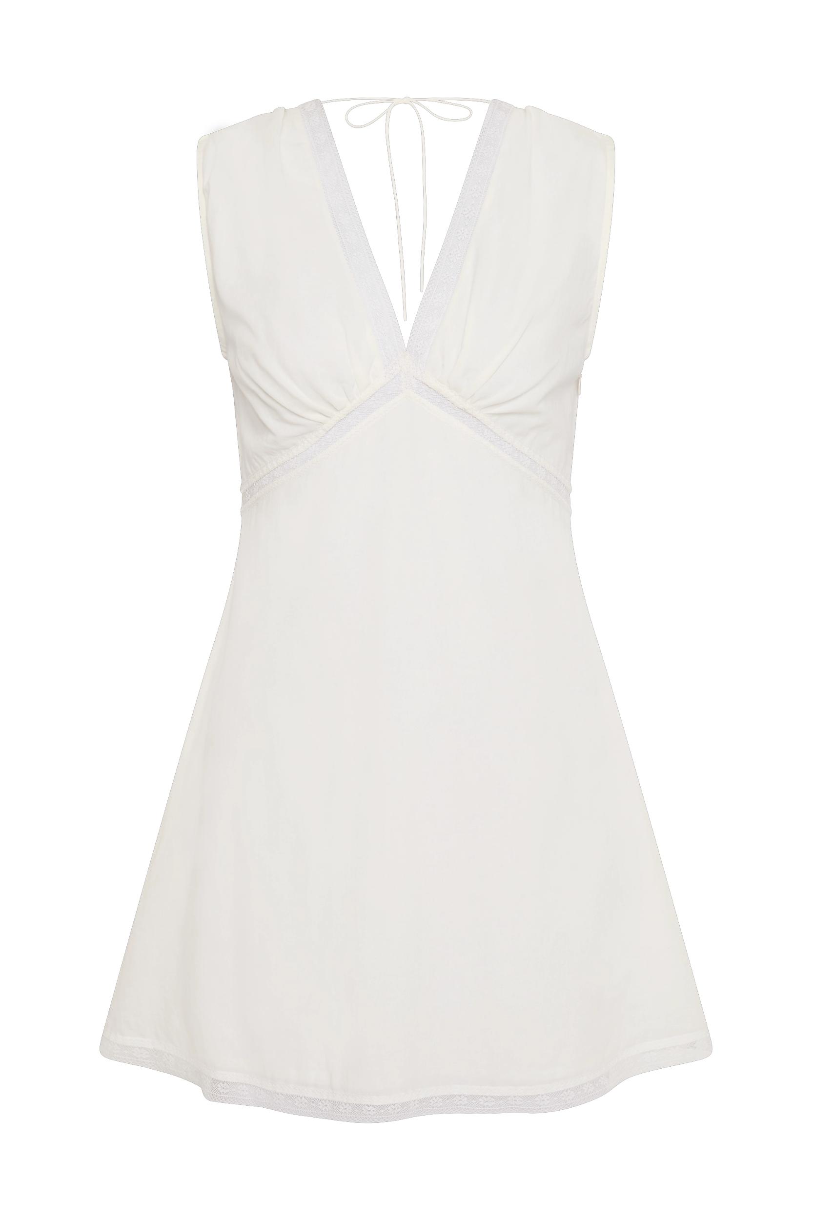 Denise Mini Dress White - Final Sale Product Image