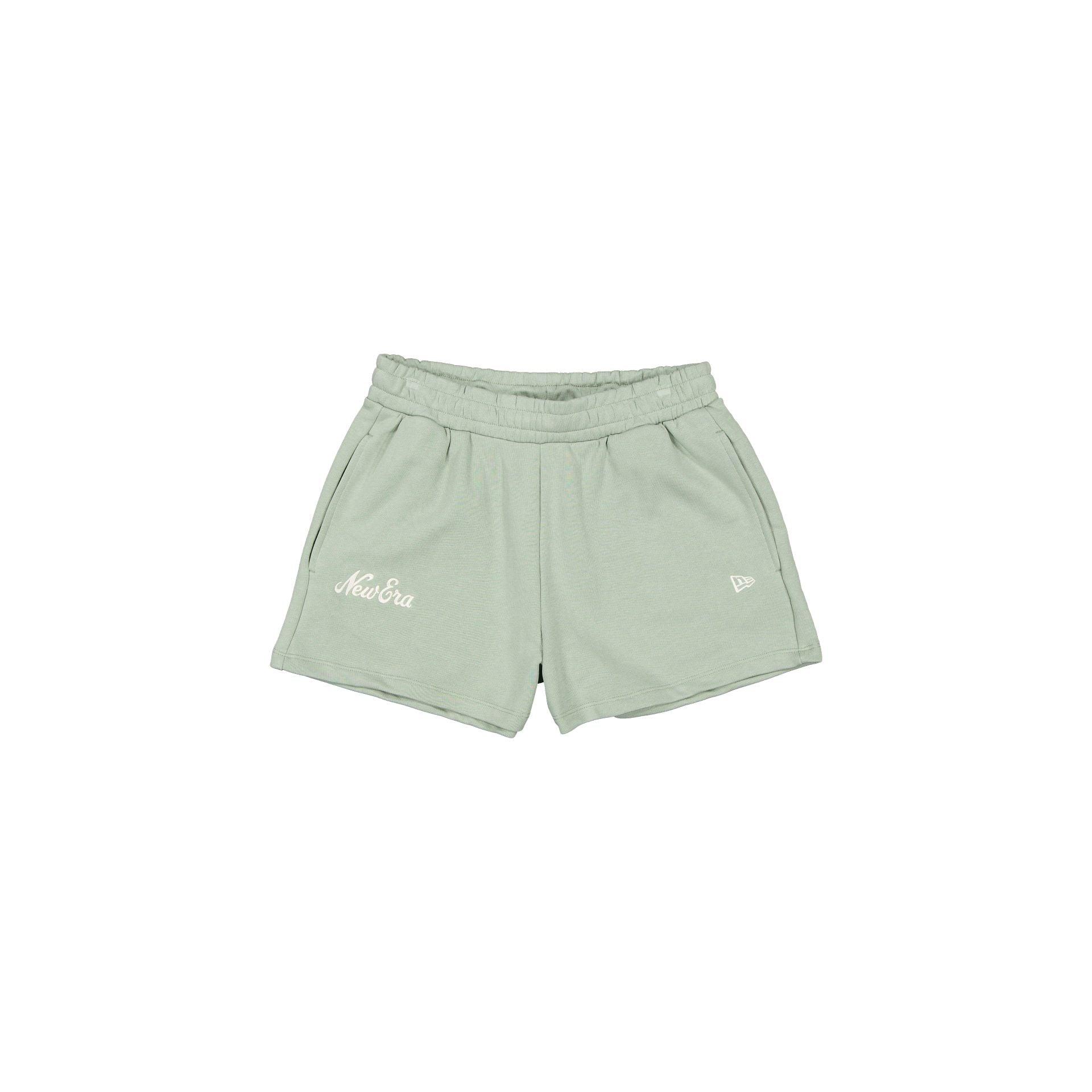 New Era Cap Women's High Waisted Everest Green Script Shorts Female Product Image