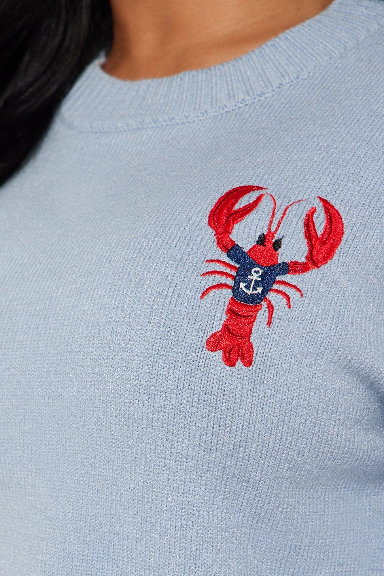 Seaside Lobster Sweater - Blue Product Image