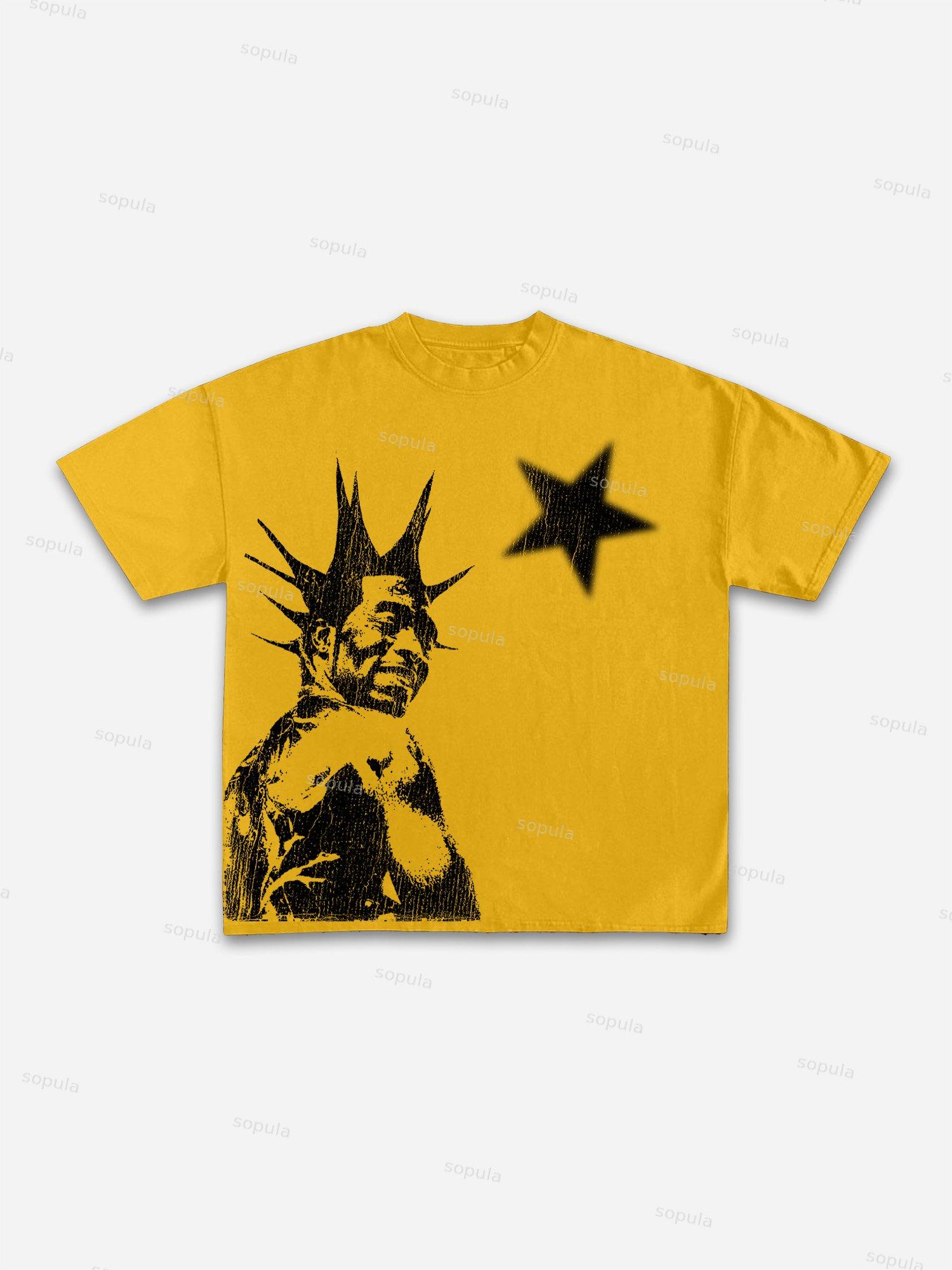 Abstract Humanoid Spider Graphic Cotton T-shirt Product Image