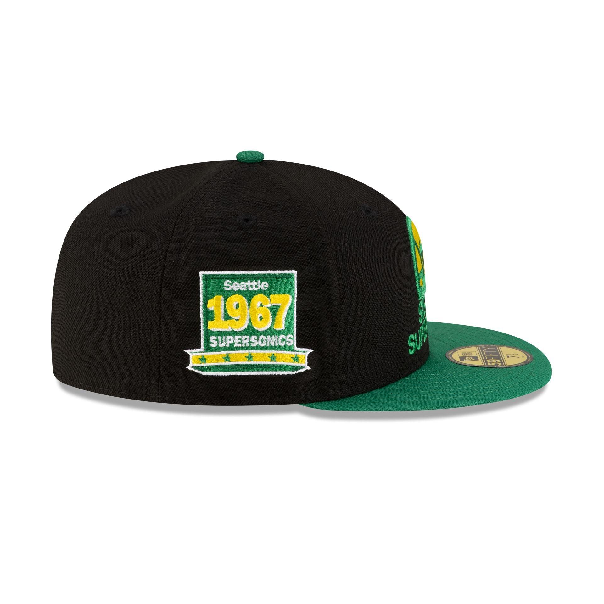 Seattle SuperSonics 1975-1995 Hardwood Classics Black 59FIFTY Fitted Hat Male Product Image