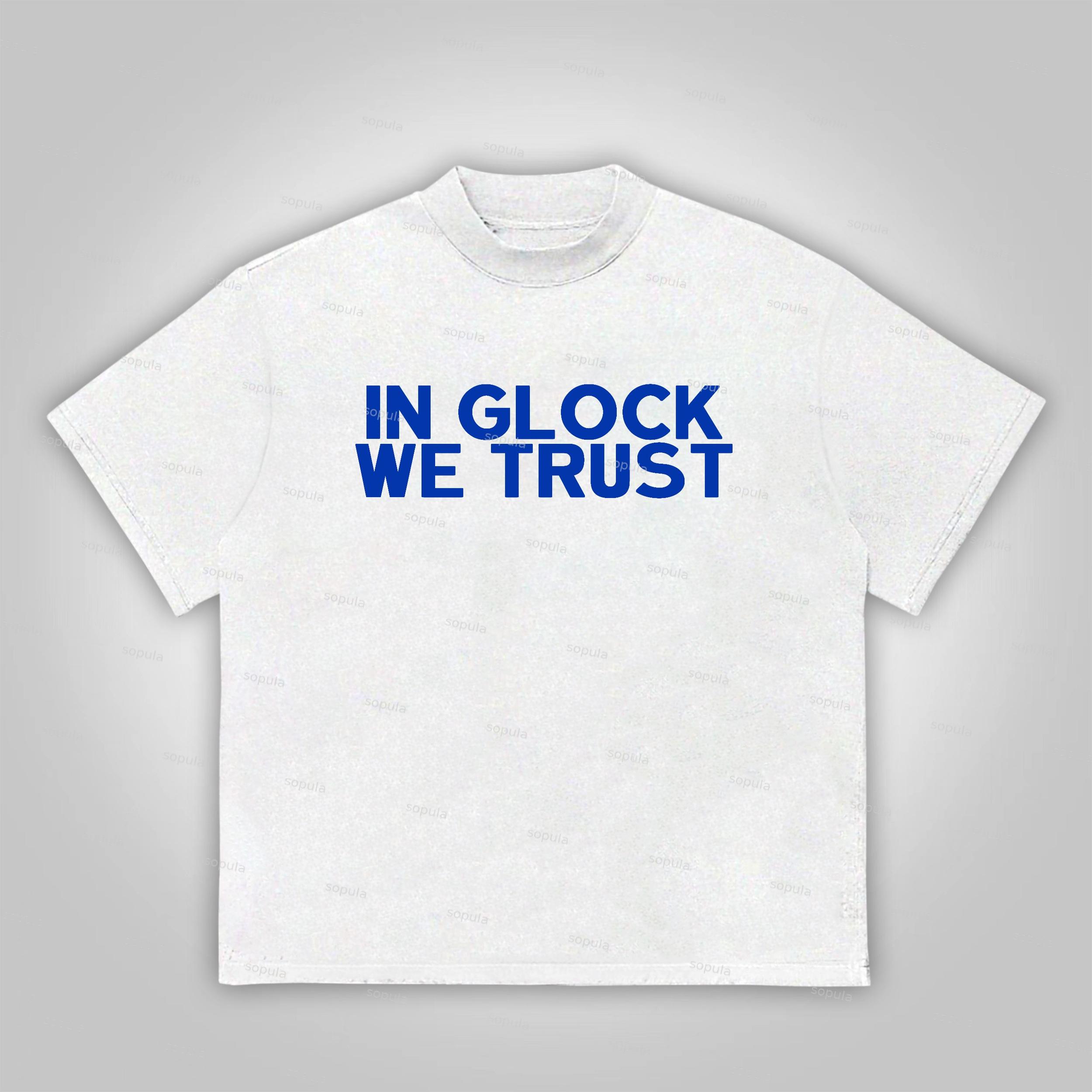 Sopula Vintage In Glock We Trust Graphic Cotton T-Shirt Product Image