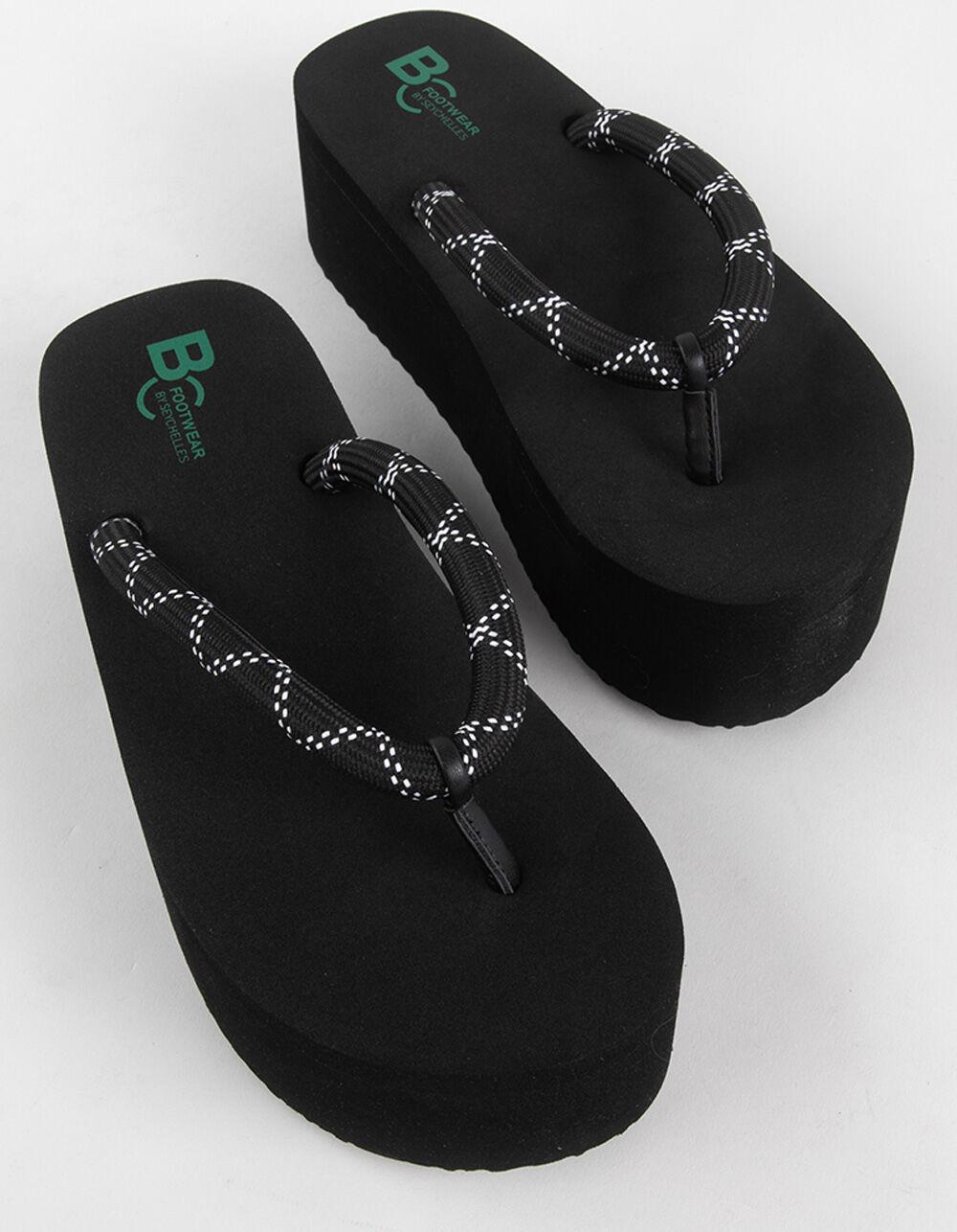 BC FOOTWEAR by Seychelles Pretty Penny Womens Platform Sandals - BLACK Product Image