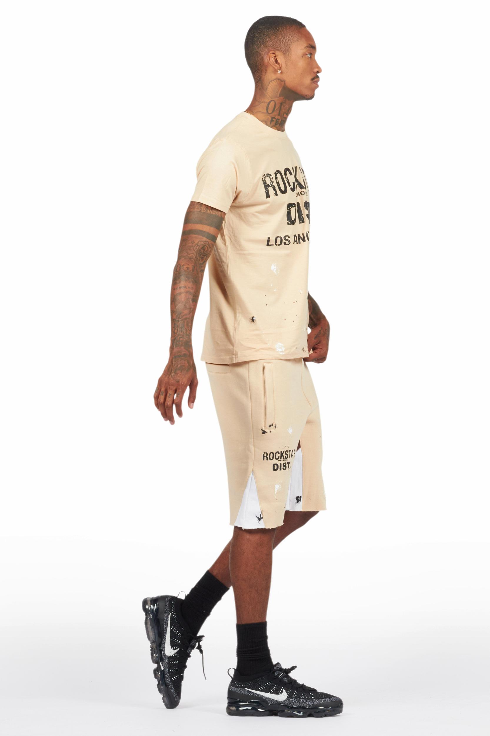 Scottie Beige Painter T-Shirt/Short Set Male Product Image