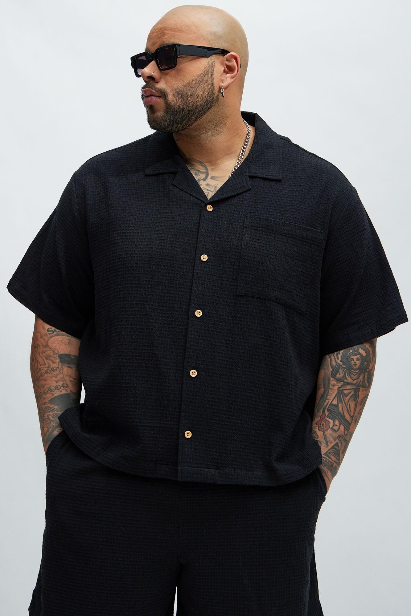 Belgian Textured Shirt - Black Product Image