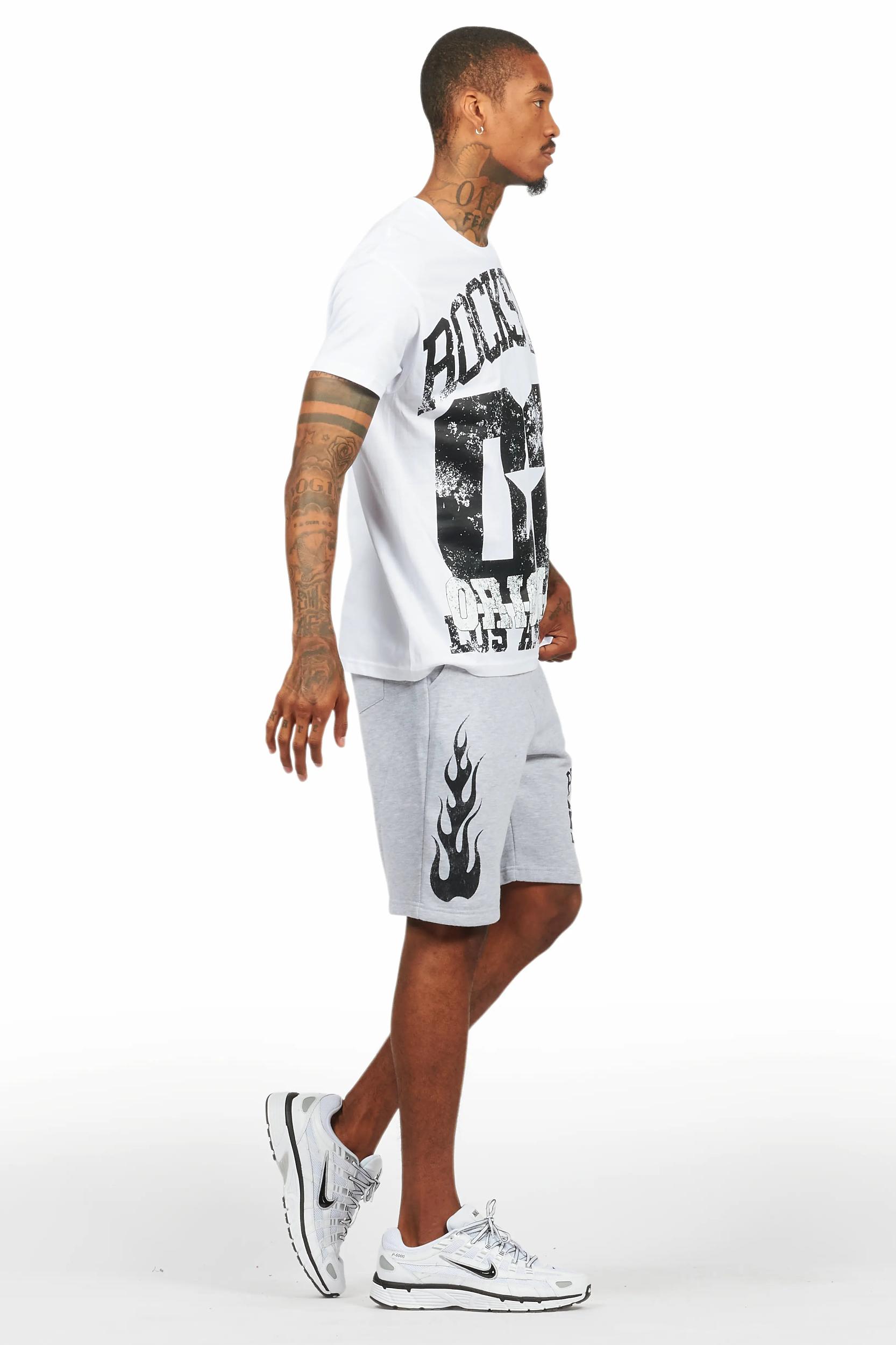 Edel White T-Shirt Short Set Male Product Image
