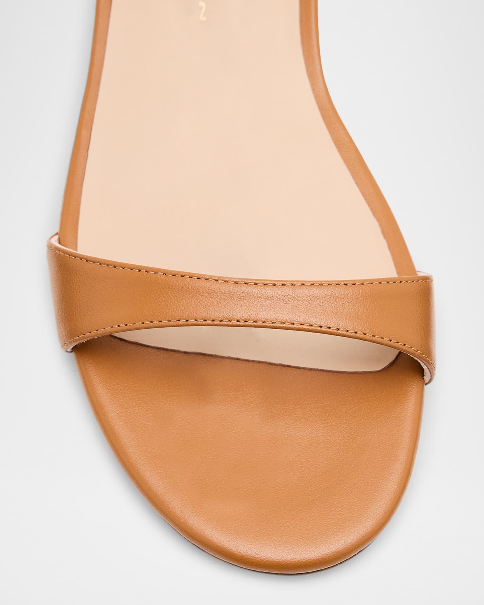 Nudist Leather Ankle-Wrap Sandals Product Image