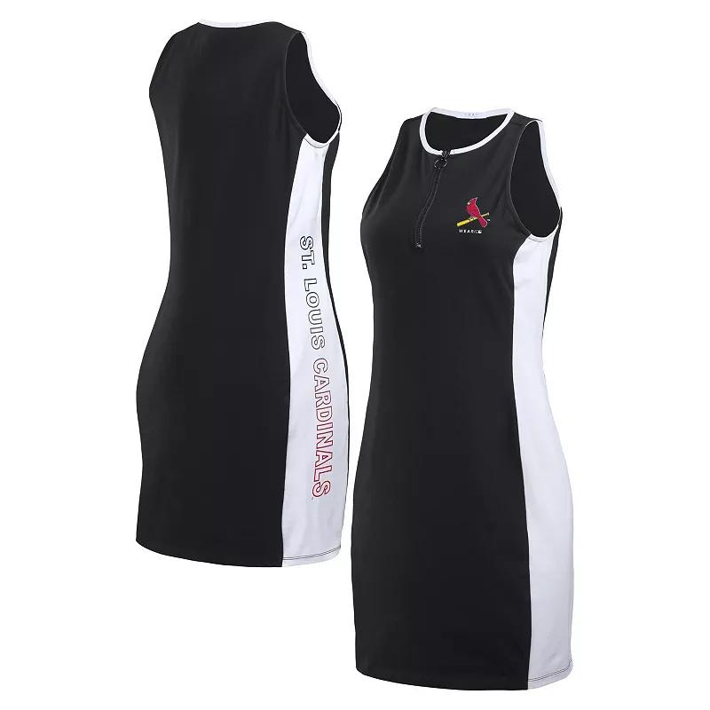 Women's WEAR by Erin Andrews Black Miami Dolphins Bodyframing Tank Dress,  Product Image