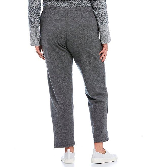 Ruby Rd. Plus Size French Terry Elastic Waist Pull-On Pants Product Image