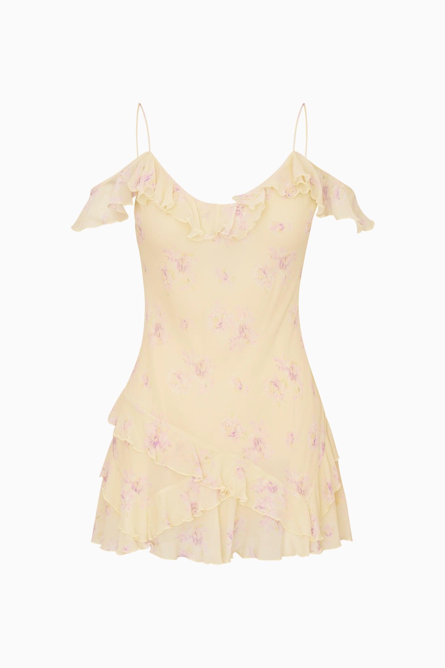 Timara Floral Chiffon Mini Dress Product Image