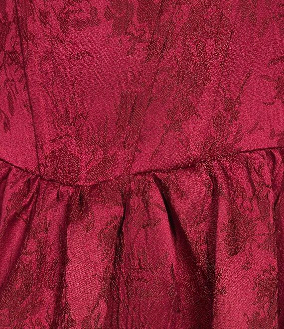 Allison & Kelly Sleeveless Printed Scoop Neck Corset Bow Back Fit-And-Flare Dress Product Image