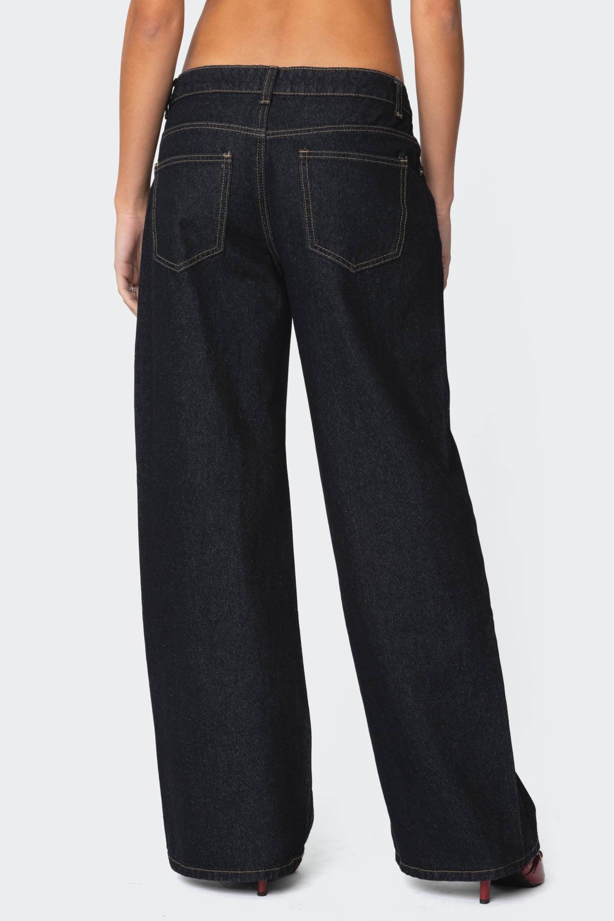 Raelynn Washed Low Rise Baggy Jeans Product Image