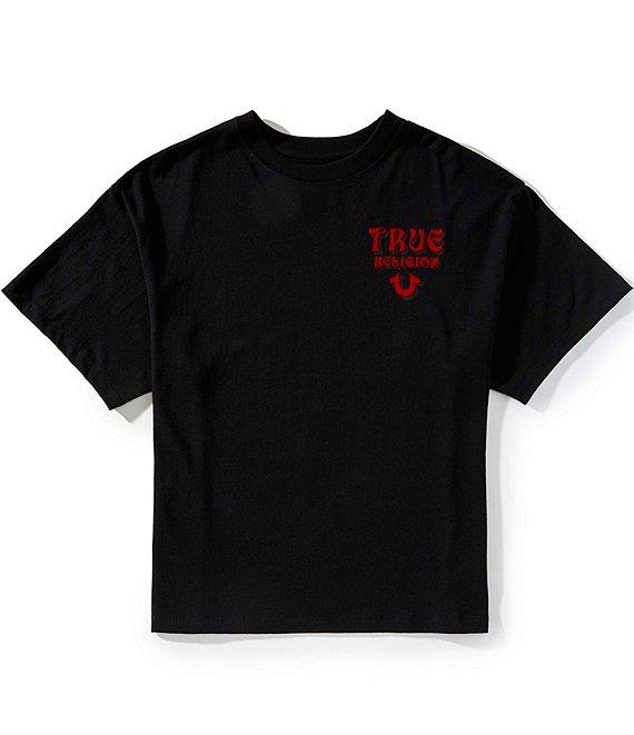 True Religion Short Sleeve Boxy Flock Oversized T-Shirt Product Image