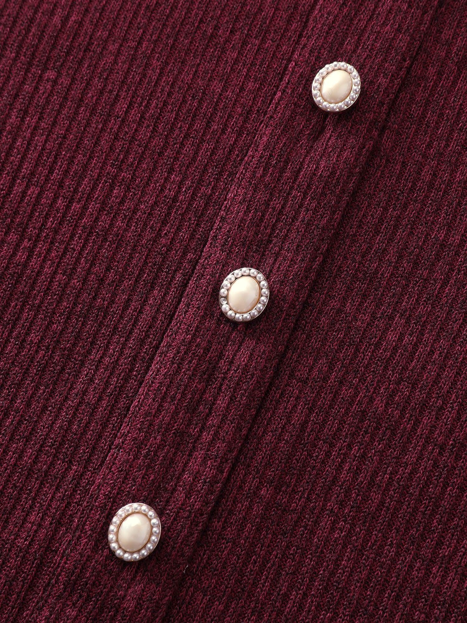 Cinched-Waist A-Line Button Top Female Product Image