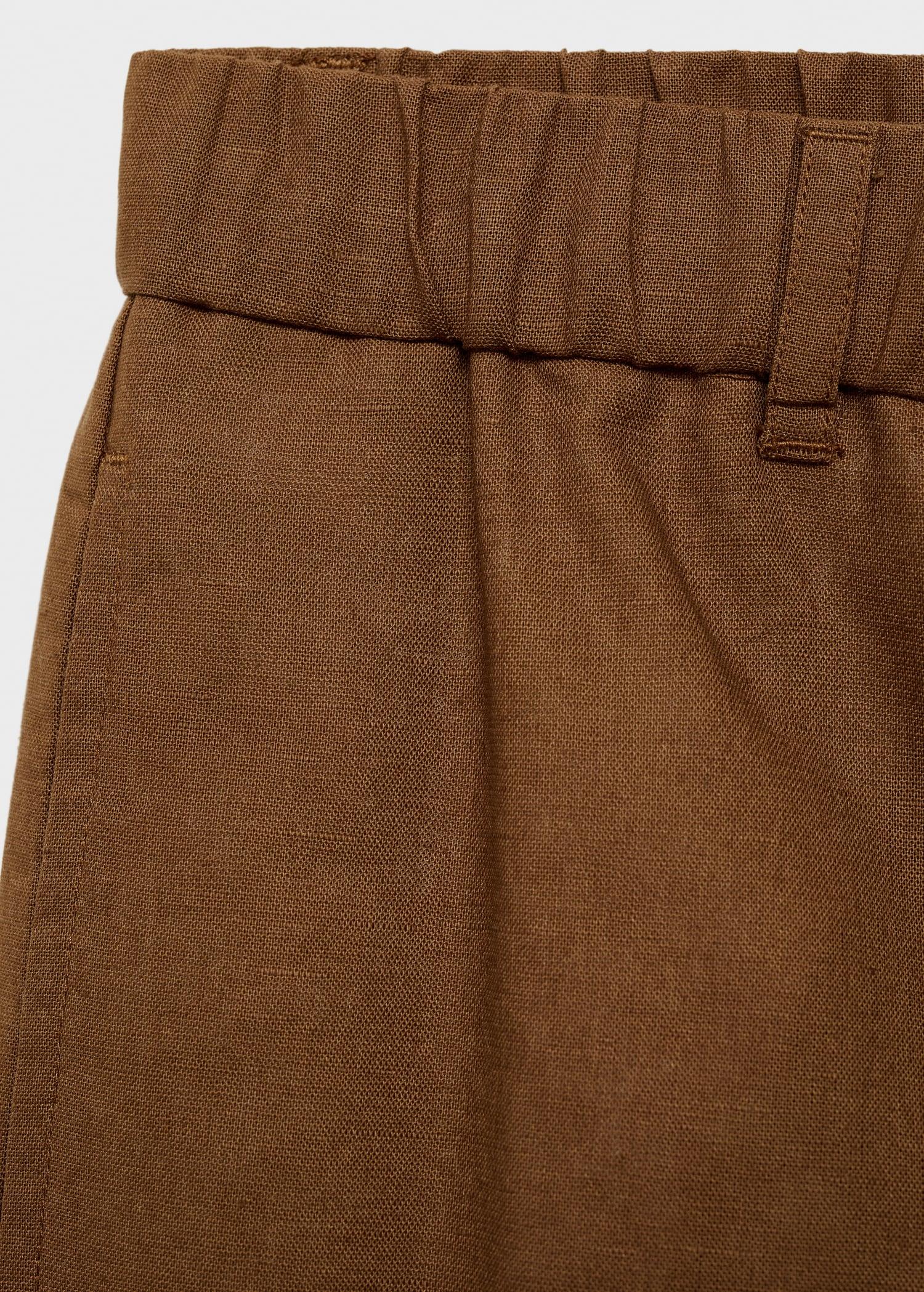 Cotton-linen blend bermuda shorts - Men | MANGO USA Product Image