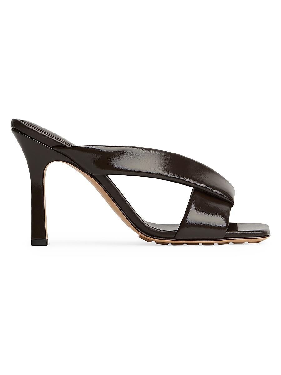 Womens 90MM Interwoven Leather Mules Product Image