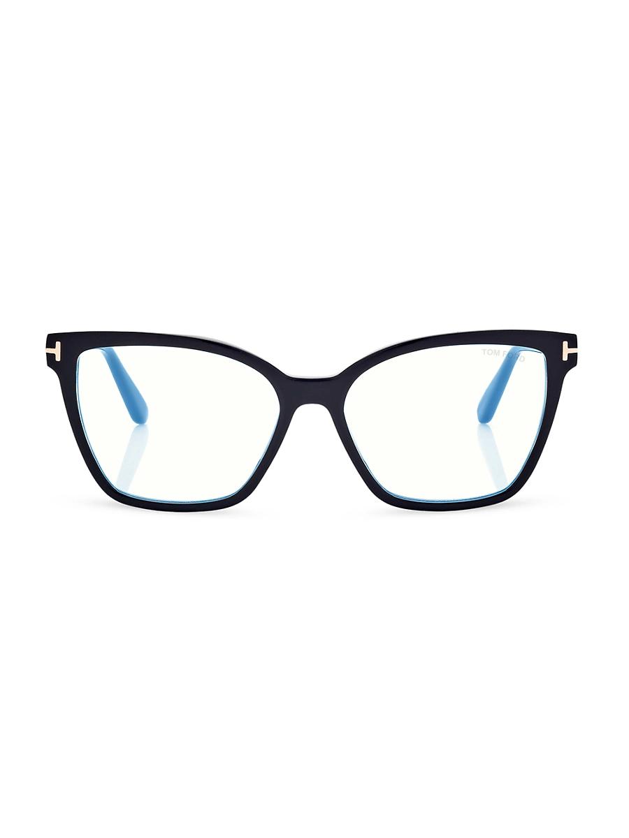 Womens 53MM Cat Eye Blue Block Glasses Product Image