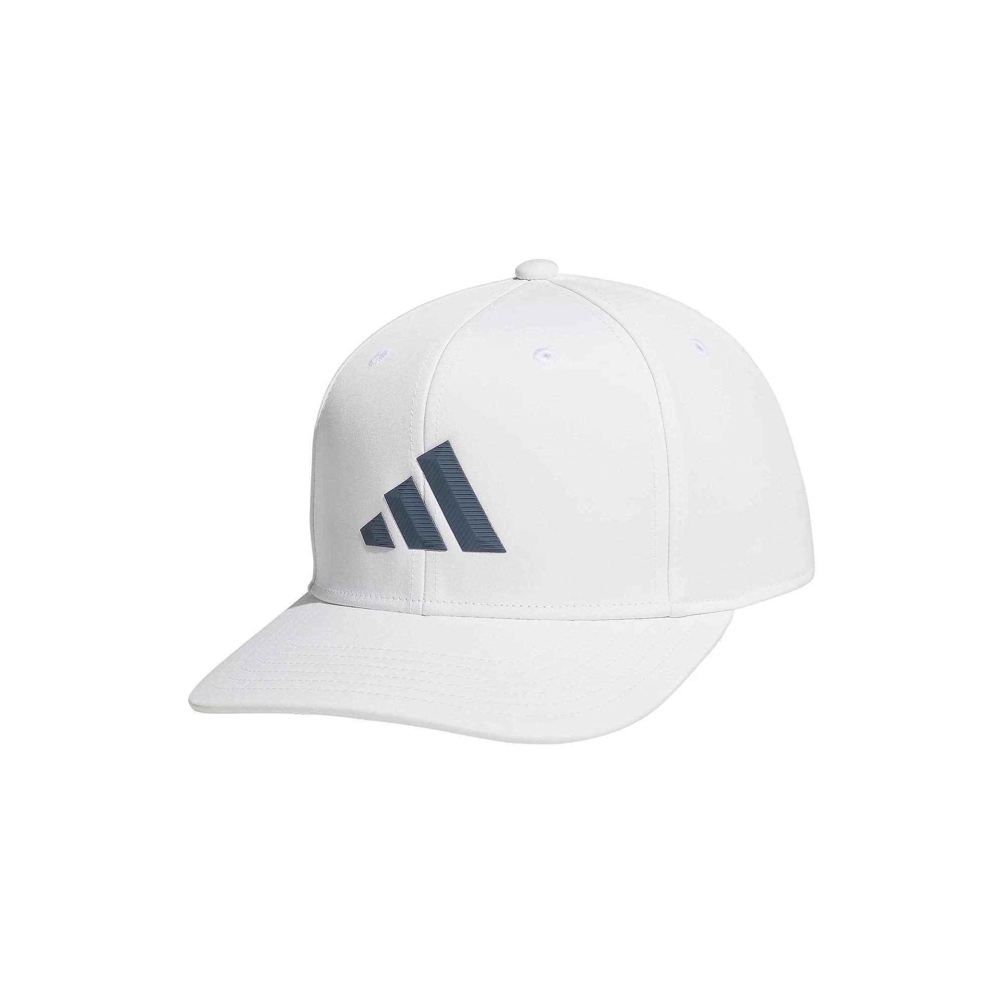 Men's adidas 3-Bar Snapback 2.0 Hat, White Product Image