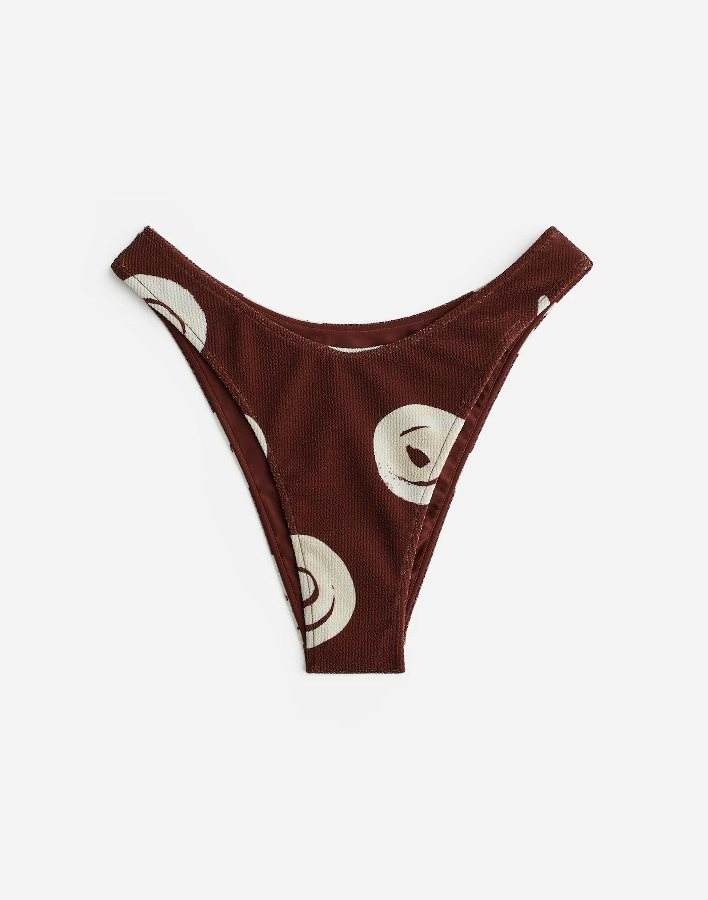 Zulu & Zephyr Cocoa Swirl Textured Bikini Bottom Product Image