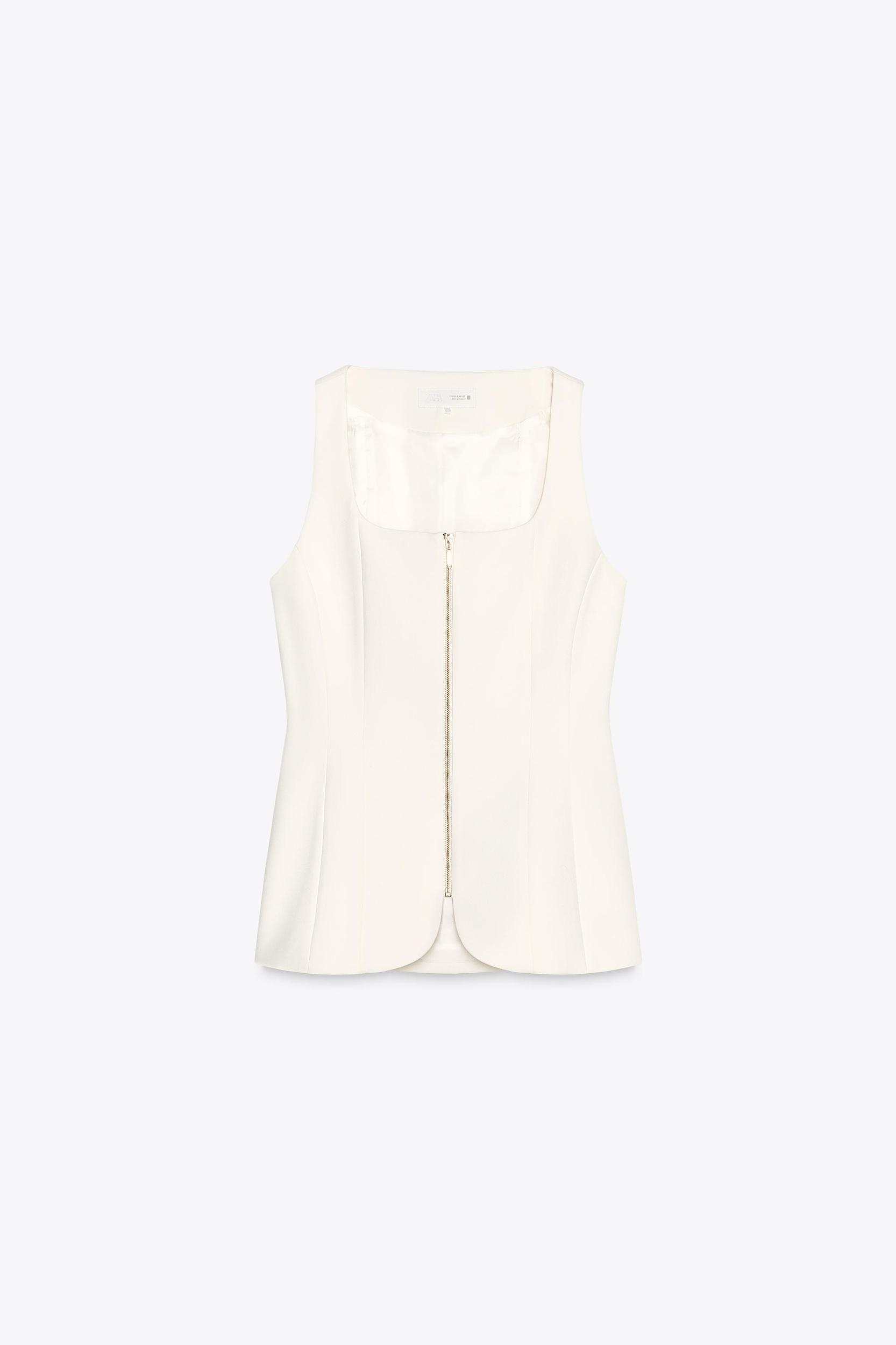 ZIPPER BUSTIER TOP Product Image